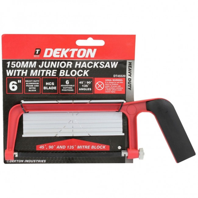 dekton-150mm-junior-hacksaw-with-7-blades